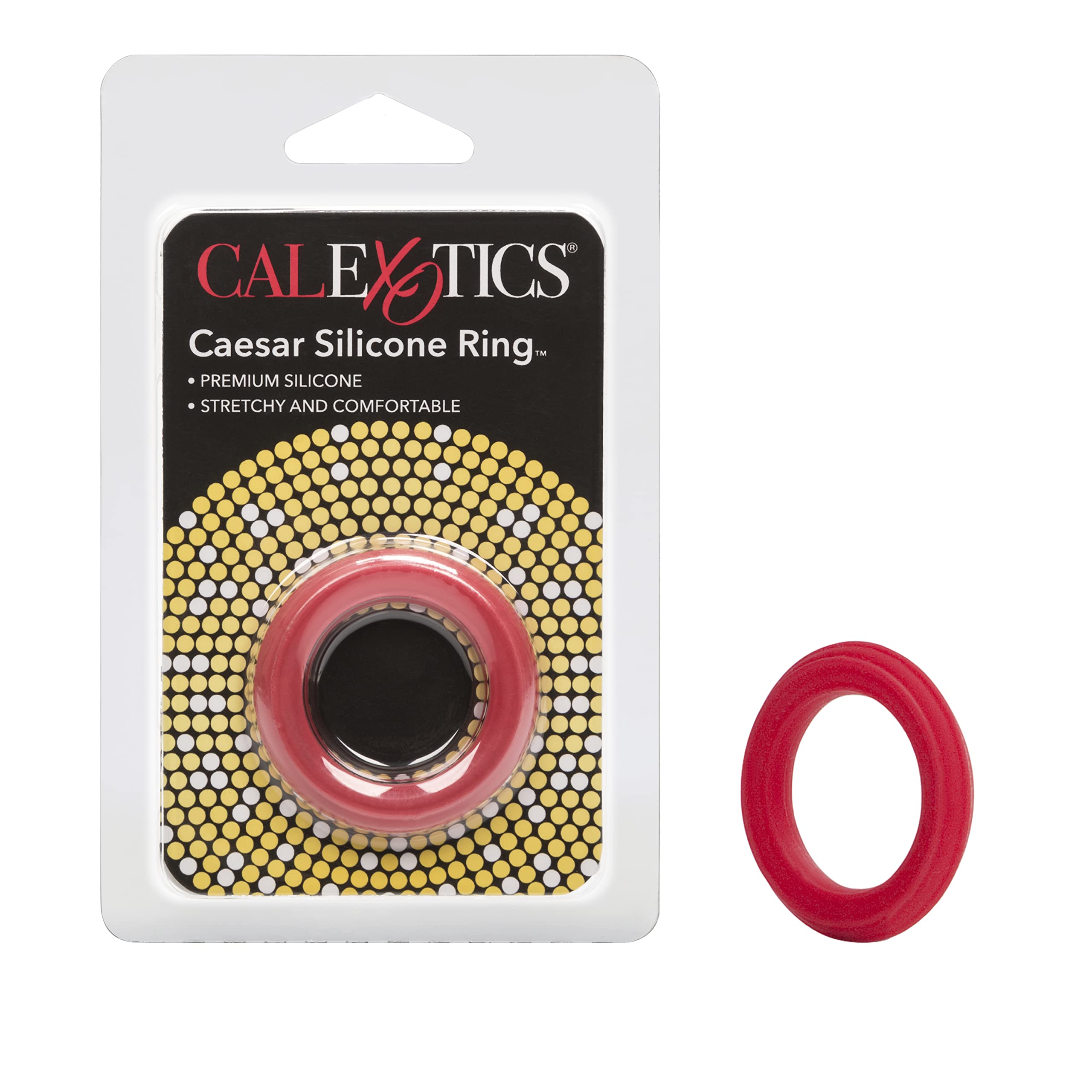 California Exotic Novelties Adonis Silicone Rings Caesar, Red