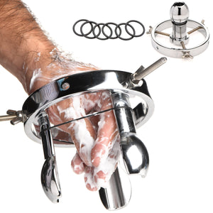 MASTER SERIES Forced Spread Anal Explorer Made with Nickel-Free Stainless Steel for Men, Women & Couples, Smooth Tapered Plug fo