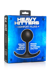 HEAVY HITTERS Premium Silicone Weighted Anal Plug for Men Women & Couples. Long Wear Comfort Butt Plug Sex Toy. Weighted Core wi