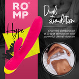 ROMP Jazz Rabbit Vibrator Dildo | Adult Sex Toys for Women | Clitoris & G Spot Sex Toy for Stimulation & Pleasure | 6 Vibrating