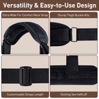 Sex Toys BDSM Bondage Restraints - Adult Toys Sex Straps Neck to Wrist Thigh Sex Sling & Ankle Kits with Adjustable, Kinky Bed R