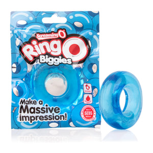 Screaming O Ringo Biggies,Blue - Iconic Award Winning Cock Ring, Disposable Cock Ring - Penis Ring, Increase Pleasure - Couple S