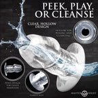Master Series Dicked Clear Hollow Plug M