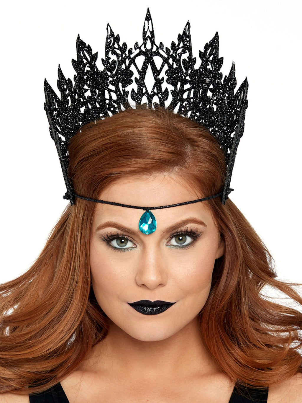 Leg Avenue Glitter Die Cut Crown With Jew Black Color