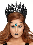 Leg Avenue Glitter Die Cut Crown With Jew Black Color