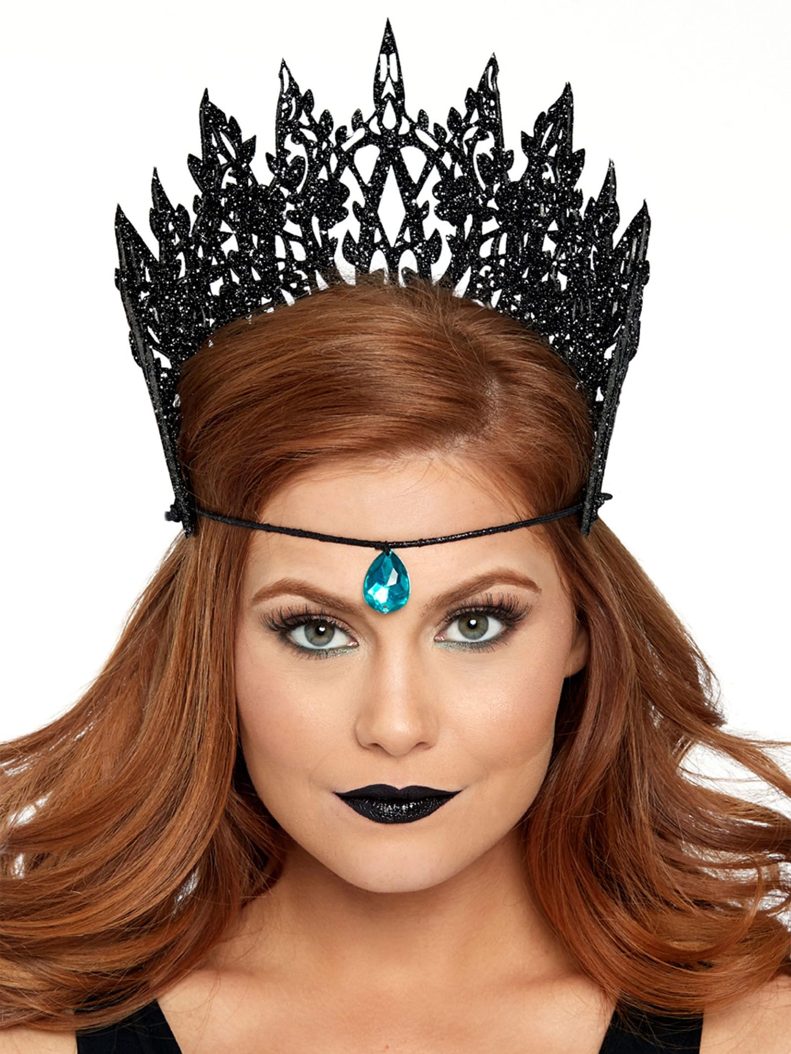 Leg Avenue Glitter Die Cut Crown With Jew Black Color