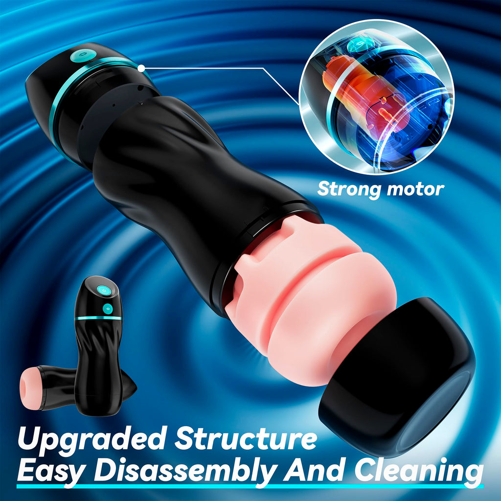 Automatic Sucking Male Masturbators with APP Control - EINSEO Upgraded 7 Vibration & Suction Hands Free Male Stroker with 3D Rea