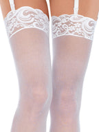 Plus Size Nylon Sheer Thi-Hi W