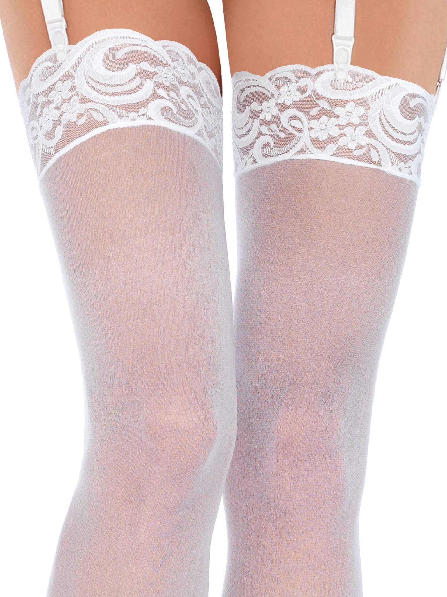 Plus Size Nylon Sheer Thi-Hi W