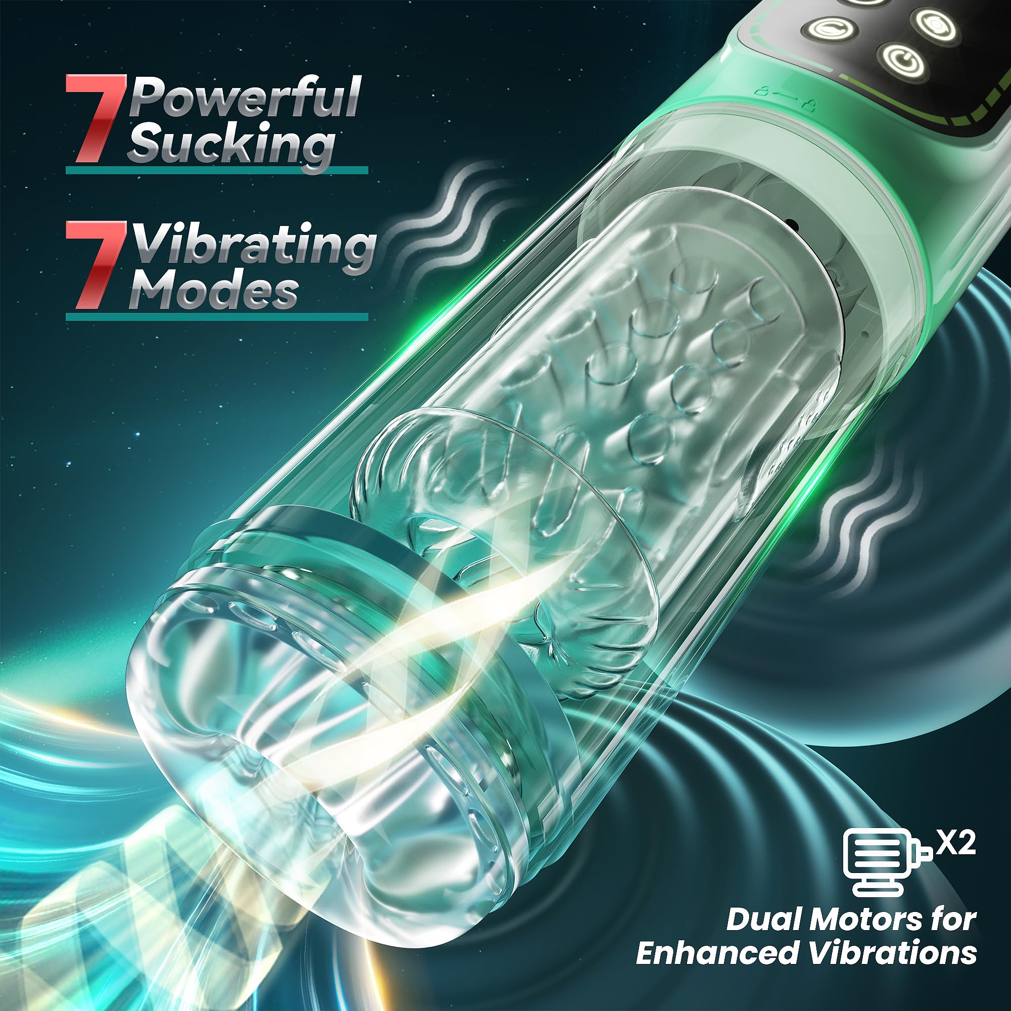 Automatic Male Masturbator Penis Pump, Male Sex Toys for Men Sex Toy Adult Toys Pocket Pussy Stroker Masturbators with 3 Pump &