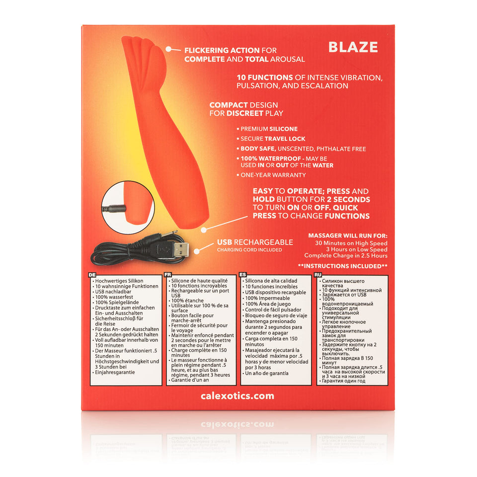 (Wd) Red Hot Blaze Clitoral Flickering Massager