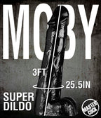 Moby Huge 3 Foot Tall Super Dildo - Black [Drop Ship Only]