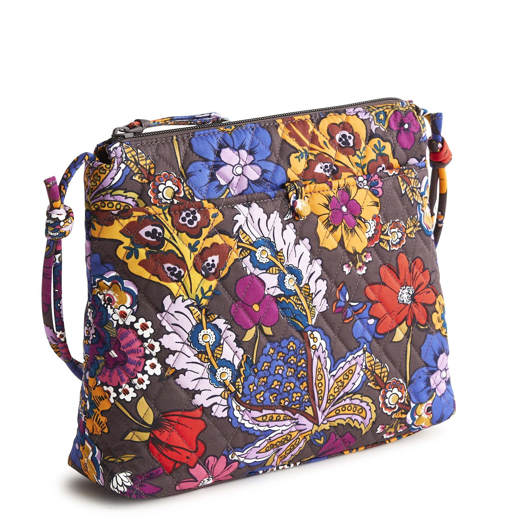 Vera Bradley Womens Premium Cotton Original Hipster Crossbody, Colorful Bouquet, One Size