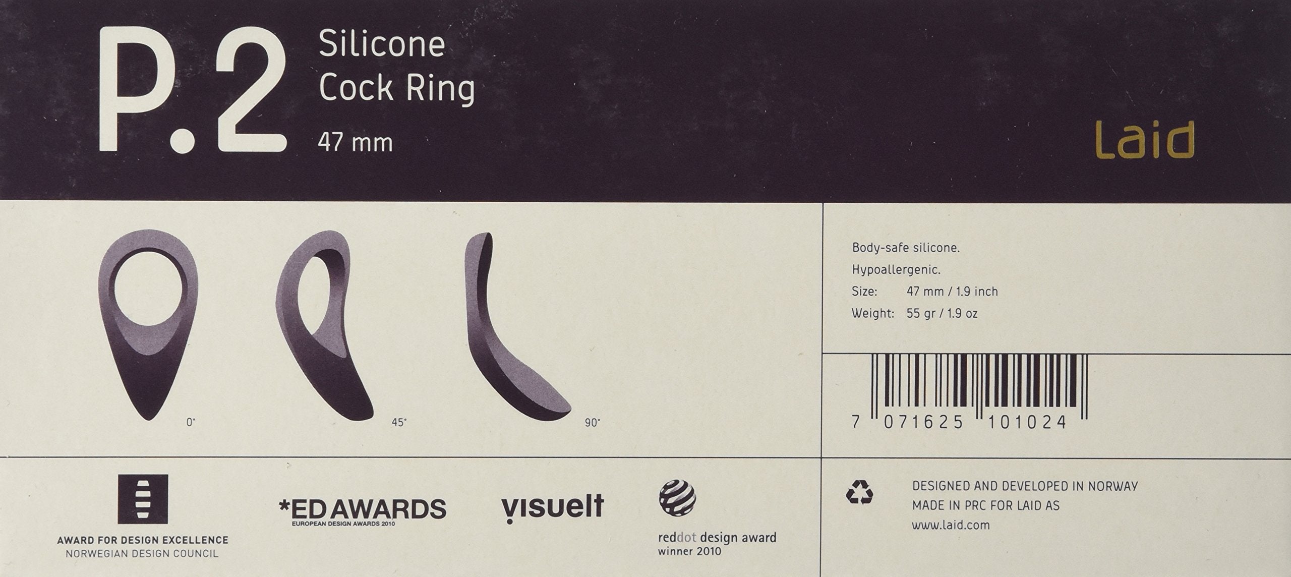 Laid P2 Penis Ring 47Mm Black