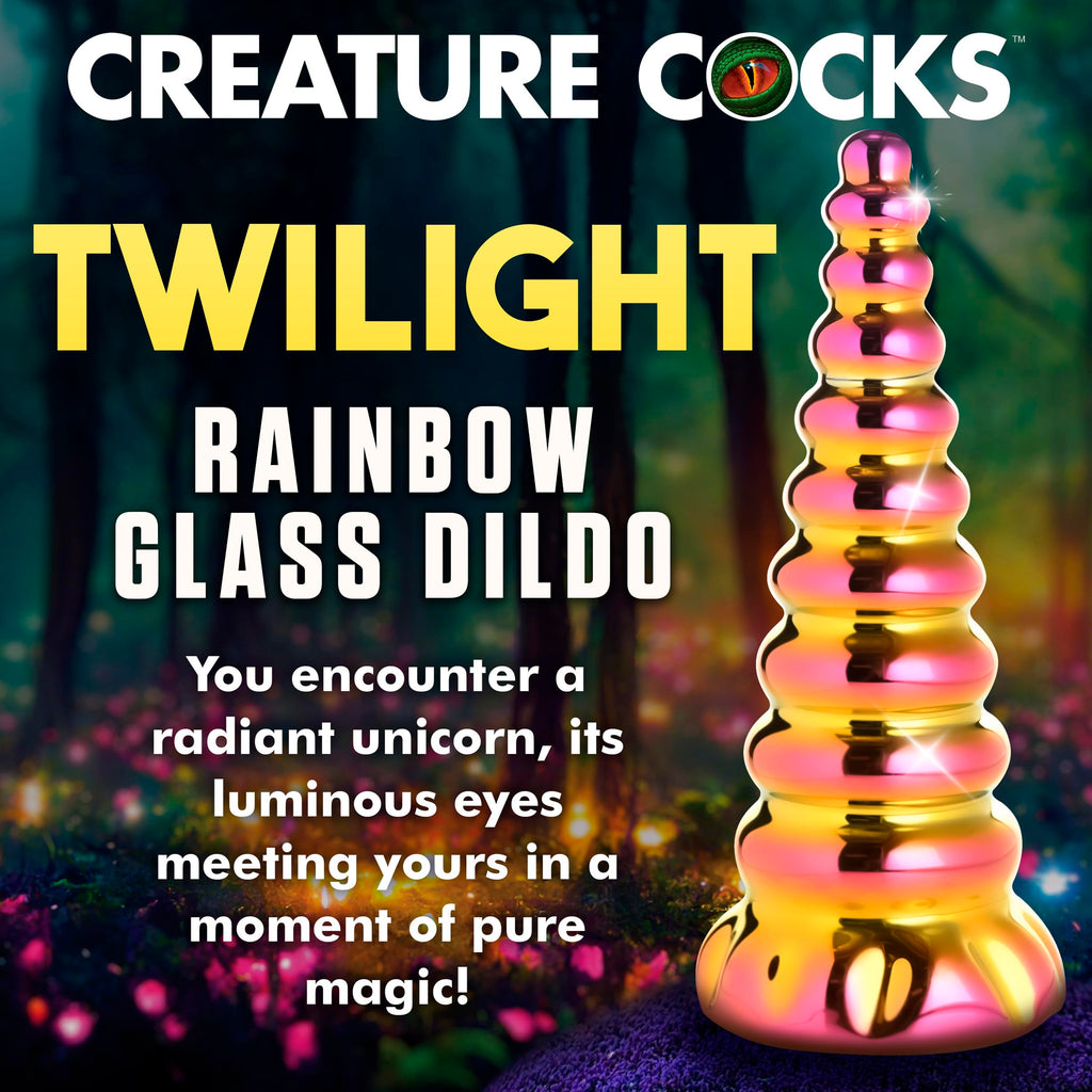 Creature Cocks Twilight Rainbow Glass Dildo