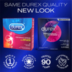Durex Performax Intense Natural Rubber Latex Ultra Fine Ribbed Condoms, Regular Fit, 48 Count (2 Pack), Contains Desensitizing L