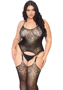 Leg Avenue Lace Suspender Bodystocking One Size