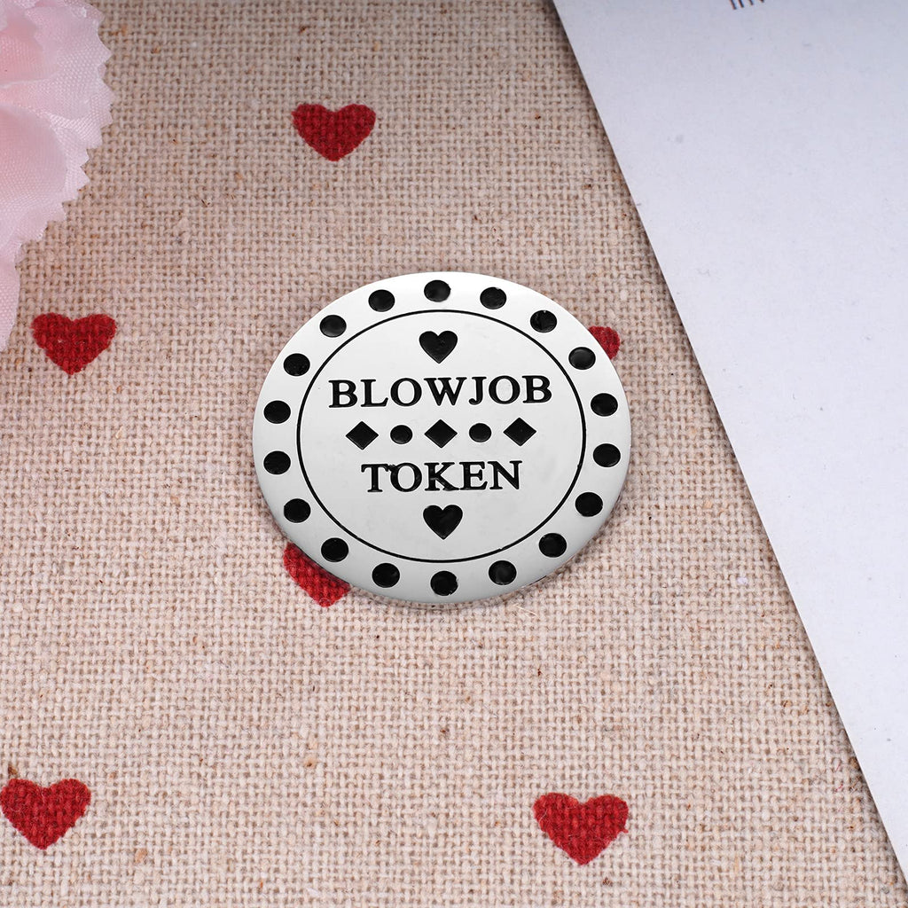 Naughty Valentine 's Day Tokens - Blowjob Token - Blow Job Coin - Funny Gift for Husband or Boyfriend - Sex Gifts for Men