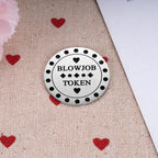 Naughty Valentine 's Day Tokens - Blowjob Token - Blow Job Coin - Funny Gift for Husband or Boyfriend - Sex Gifts for Men