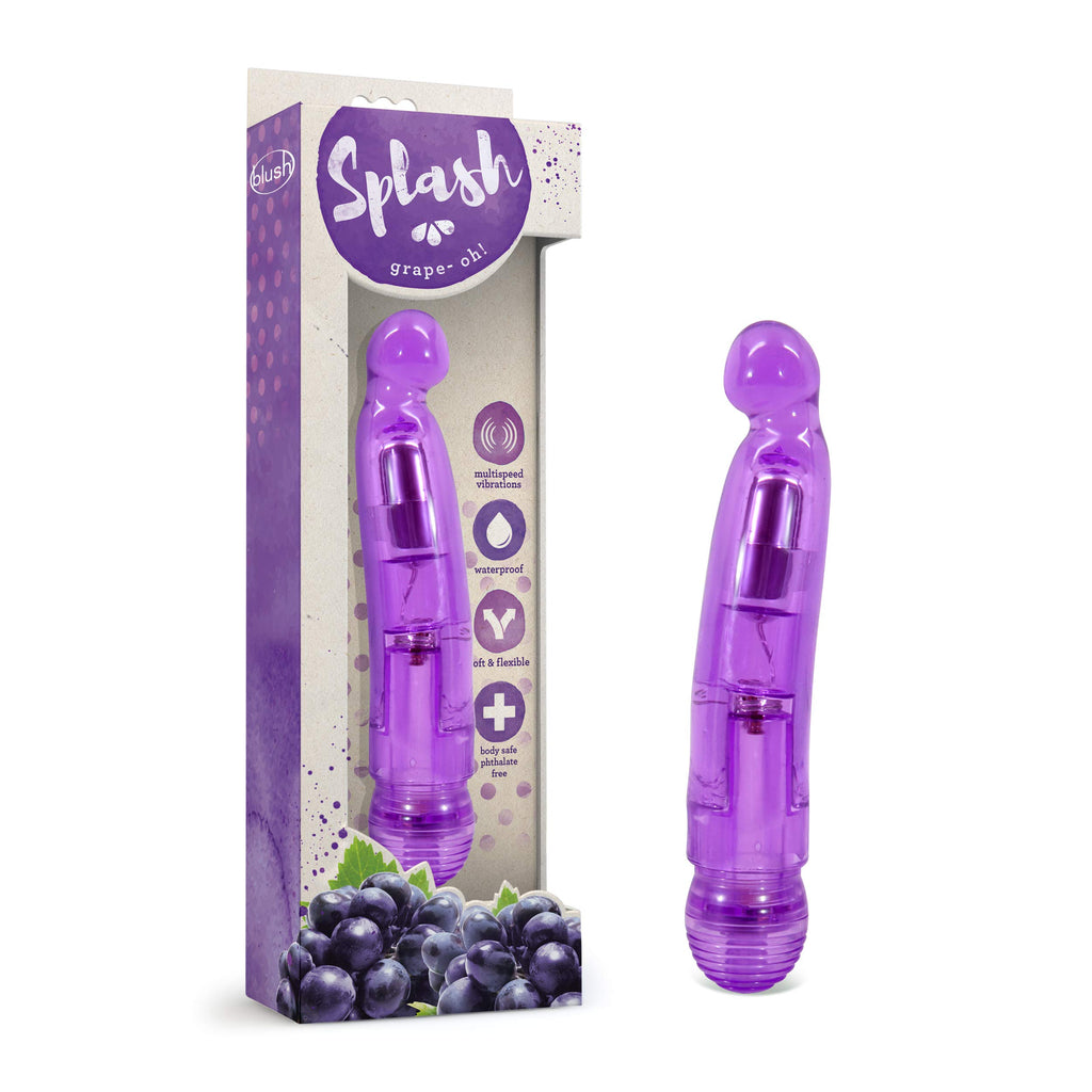 Multi Speed Soft Curved Bulbous Tip Vibrator - G Spot Stimulator - Waterproof - Sex Toy For Women - Sex Toy For Adults (Purple)