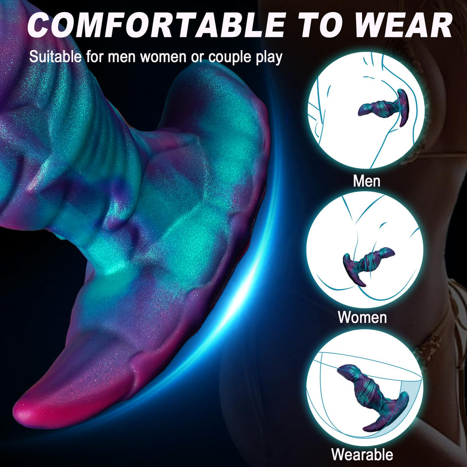 Monster Dildo Fantasy Dildo Anal Dildo Buttplug - 6.7in Dragon Dildo Large Anal Plug Big Butt Plug for Anal Training, Prostate D