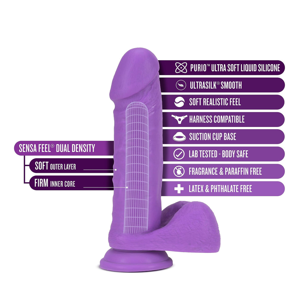 Neo Elite - 8 Inch Silicone Neon Purple