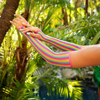 Rainbow Net Arm Warmers. - O/S / Multicolor