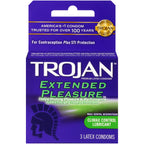 Trojan Extended Pleasure Lubricated Condoms 3Ct