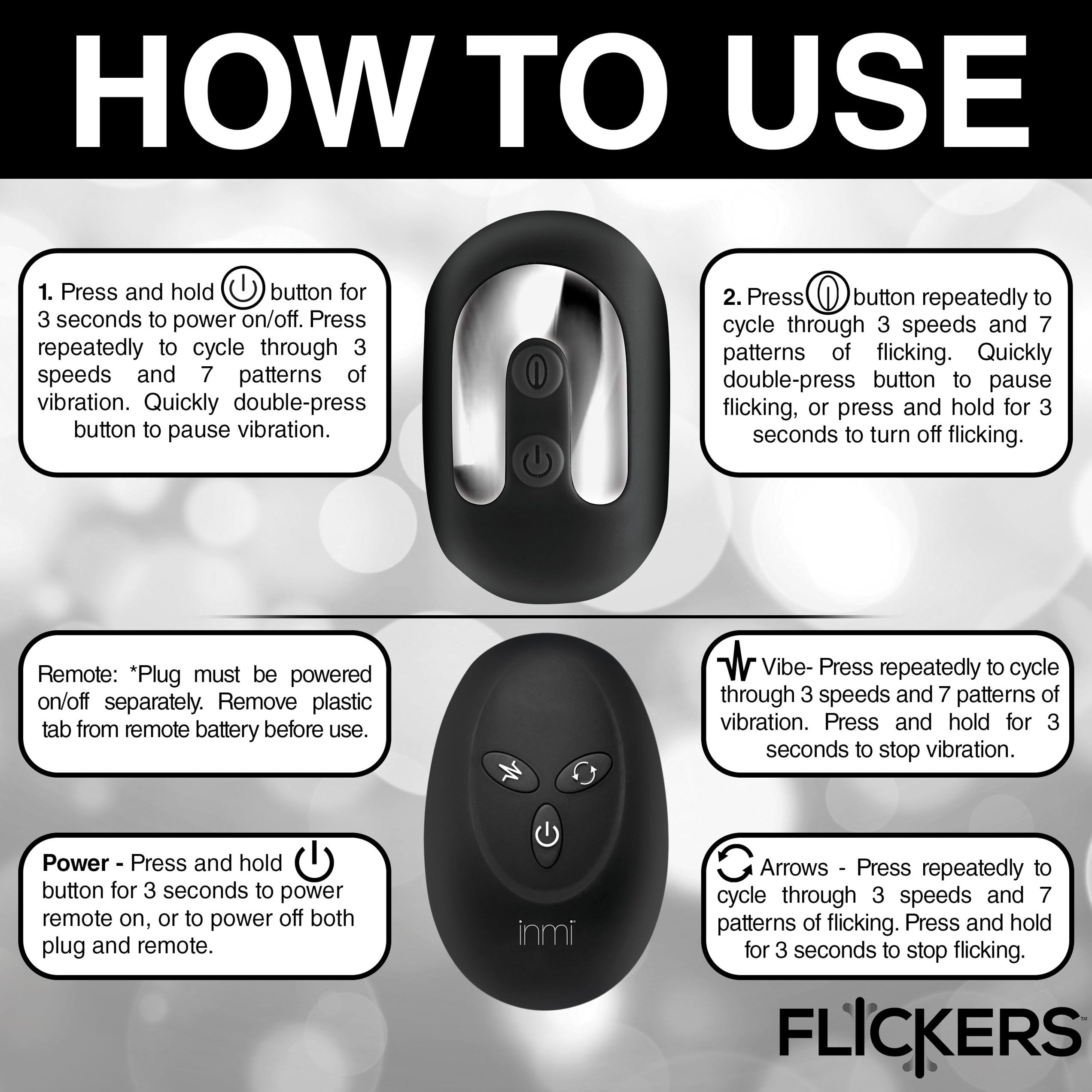 Flickers Bum Flick Flick & Vibr Plug Rc
