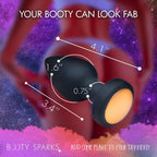 7X Light Up Rechargeable Anal Plug - Medium Black