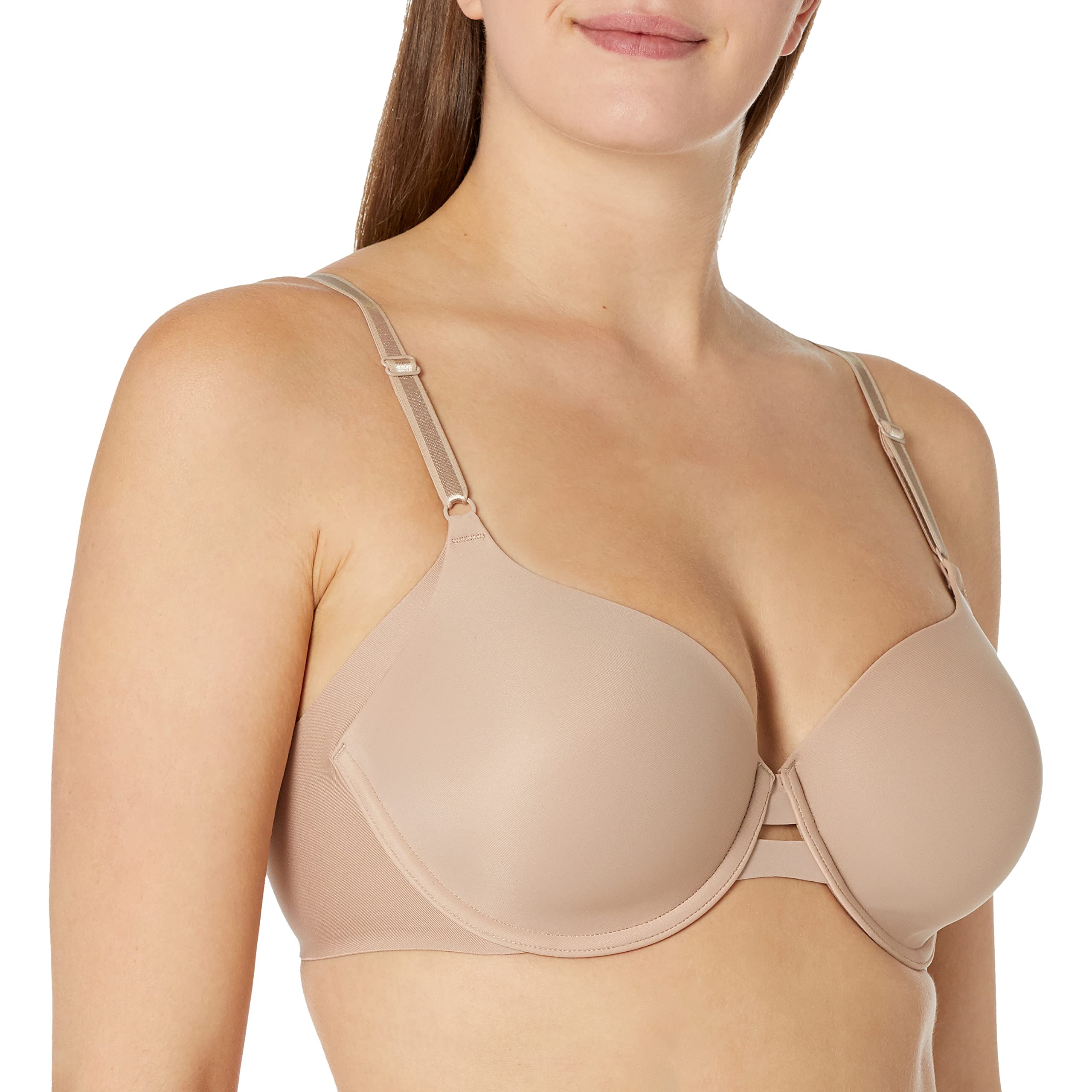 Warners Womens Plus-Size Simply Perfect Underarm Smoothing Underwire Bra Bra, Toasted Almond with Vanilla, 38D
