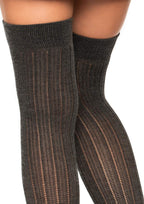 Leg Avenue Spandex Rib Knit Over The Knee Heather Gr Color