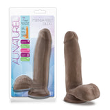 Au Naturel 7 Dildo W/Balls Chocolate ''