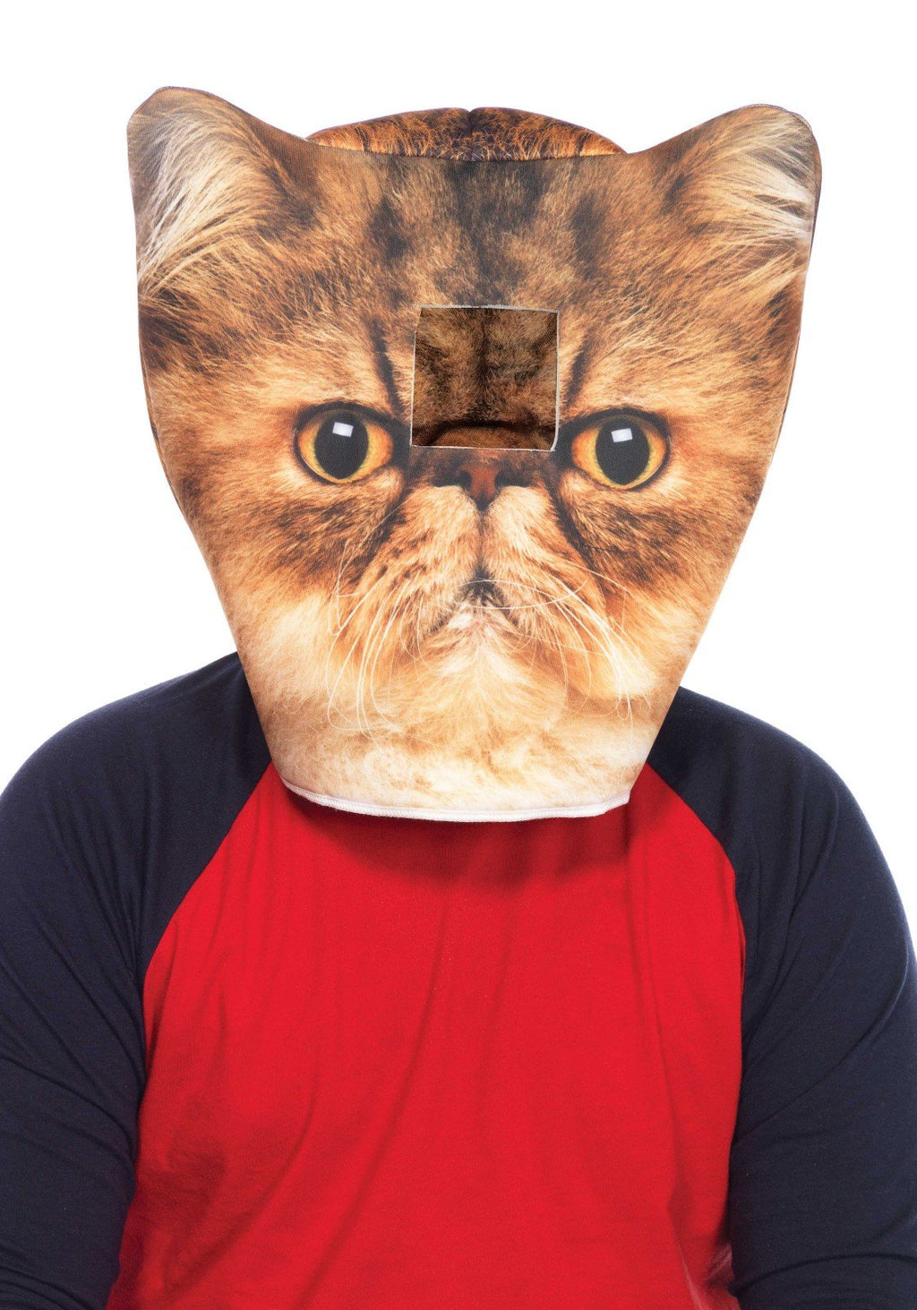 Foam Angry Cat Mask O/S Orange