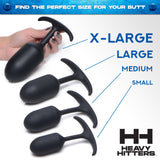 Premium Silicone Weighted Anal Plug - Small Black