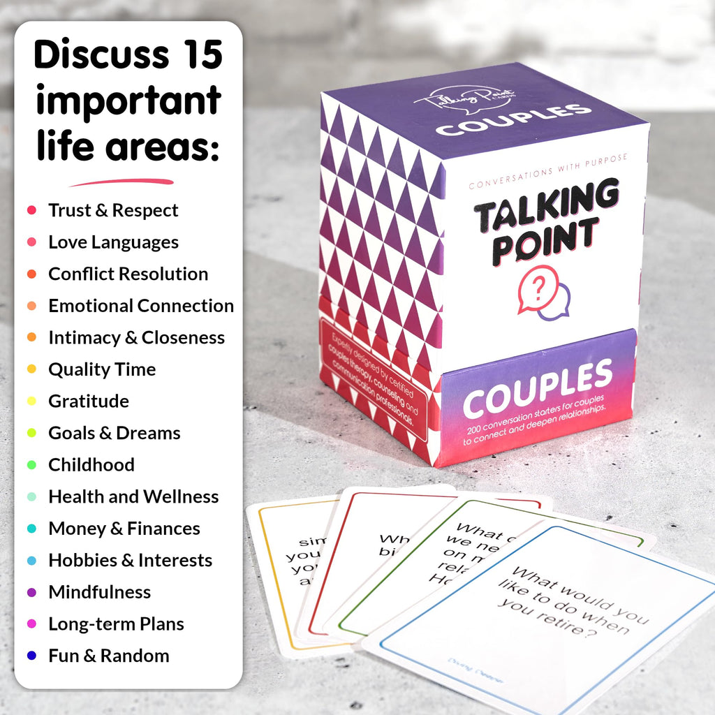 200 Couples Conversation Cards - Enjoy Better Relationships And Deeper Intimacy - Dating Card Game For Adults - Fun Couples Game For Date Night, Valentine Card Games For Couples