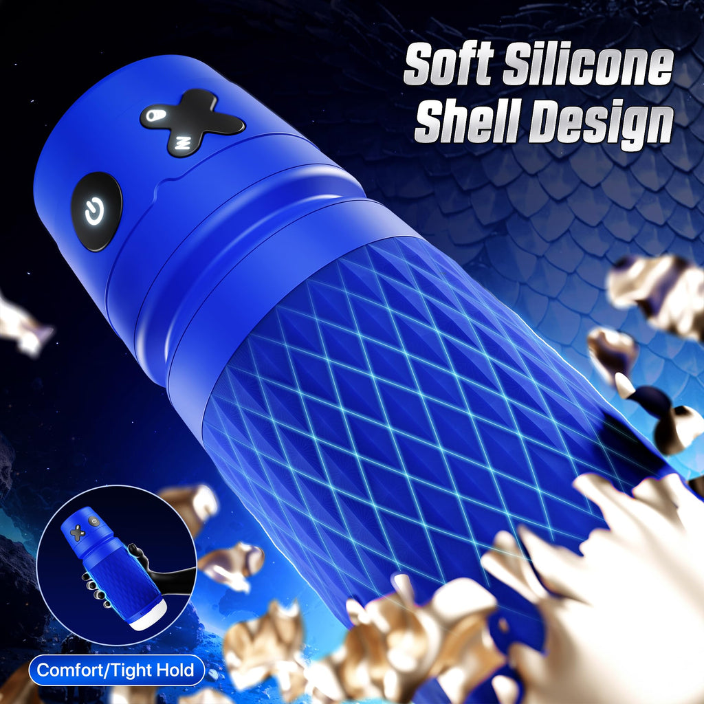 Sex Toys for Men Male Masturbator - Male Sex Toy Penis Pump with 3 Suctions & 4 Vibrations, Mens Sex Toys with 3D Sleeve, Hands
