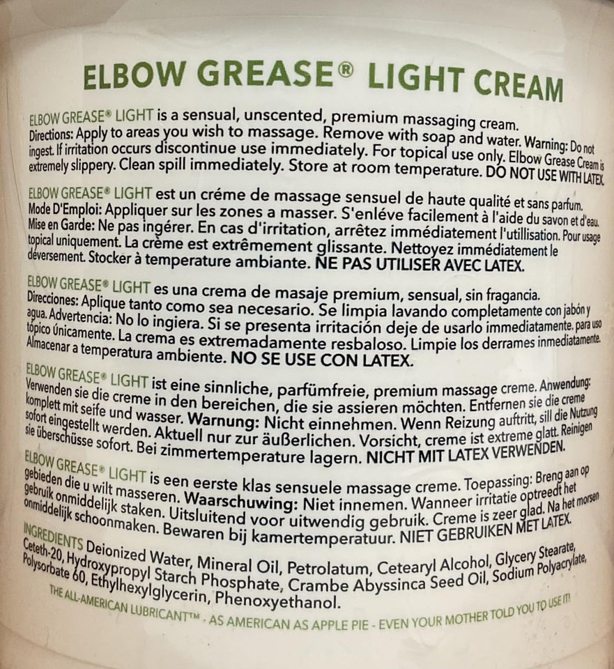 Elbow Grease Light Cream 15Oz Jar