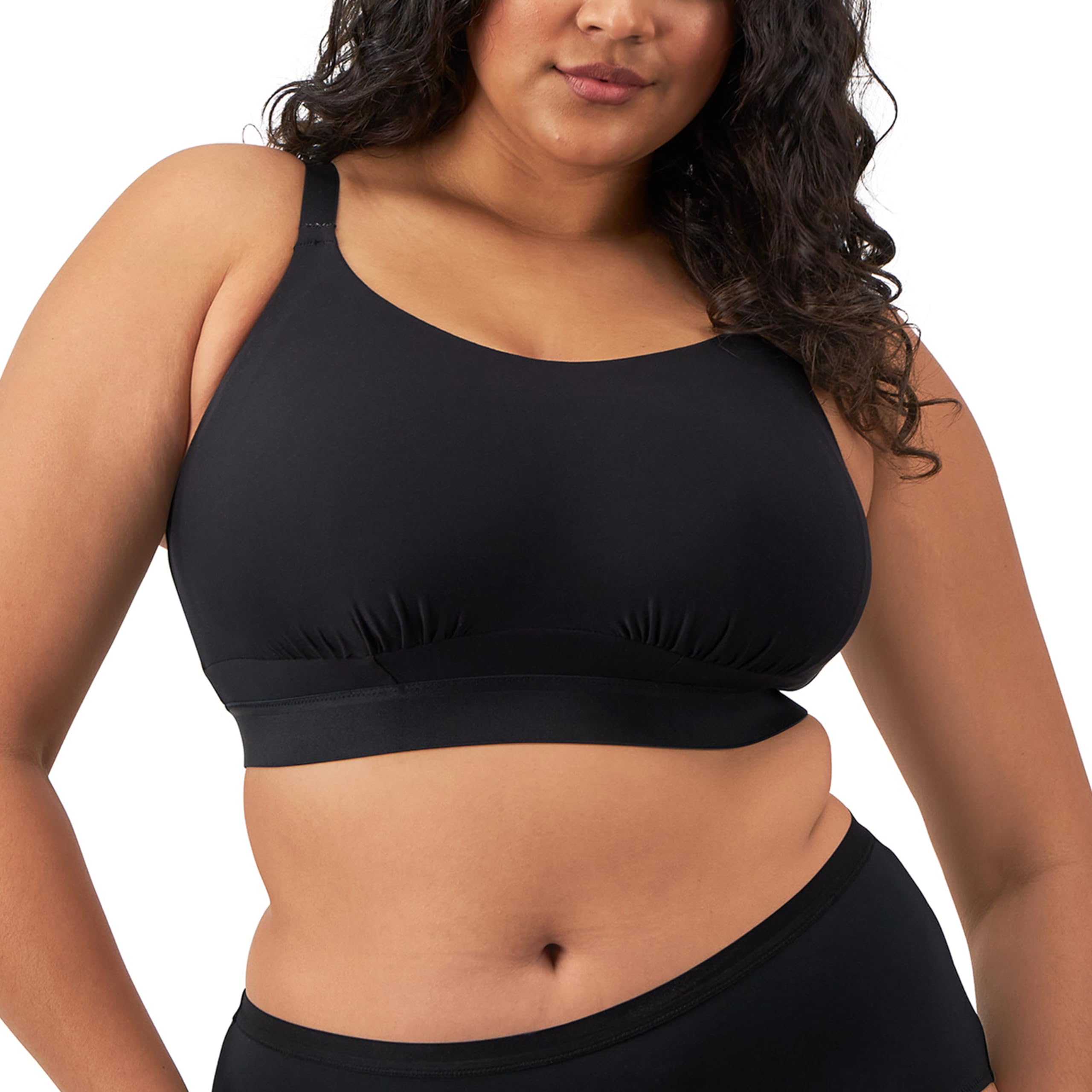 Elomi Womens Downtime Wireless Bralette Black