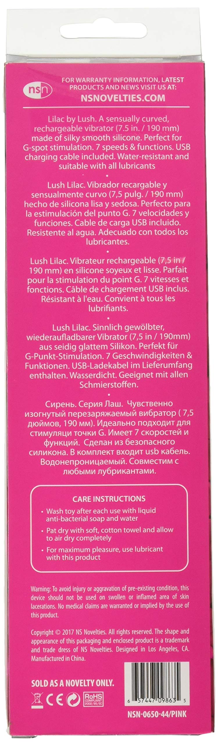 Ns Novelties Lush, Lilac/Pink