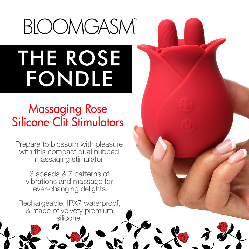 Bloomgasm The Rose Fondle 10X Massaging Rose Clit Stimulator