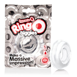 Screaming O Ringo Biggies, Clear - Iconic Award Winning Cock Ring, Disposable Cock Ring - Penis Ring, Increase Pleasure - Couple