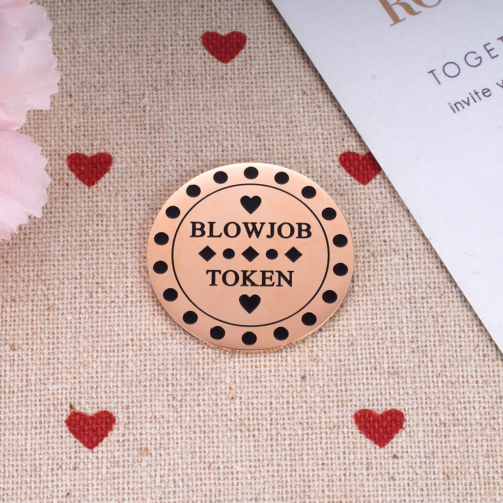 Naughty Valentine 's Day Tokens - Blowjob Token - Blow Job Coin - Sex Gifts for Men - Funny Gift for Husband or Boyfriend