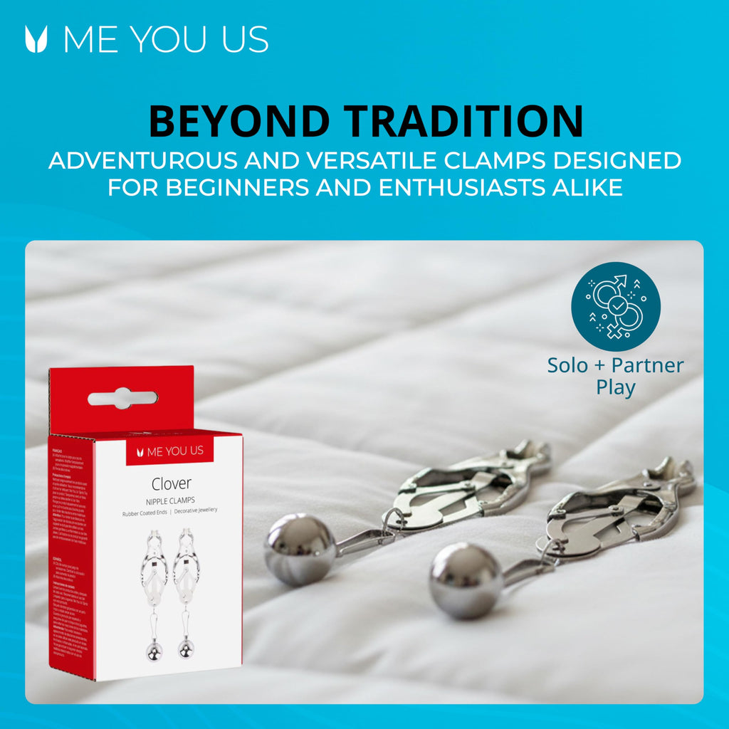 Me You Us Clover Nipple Clamp Silver