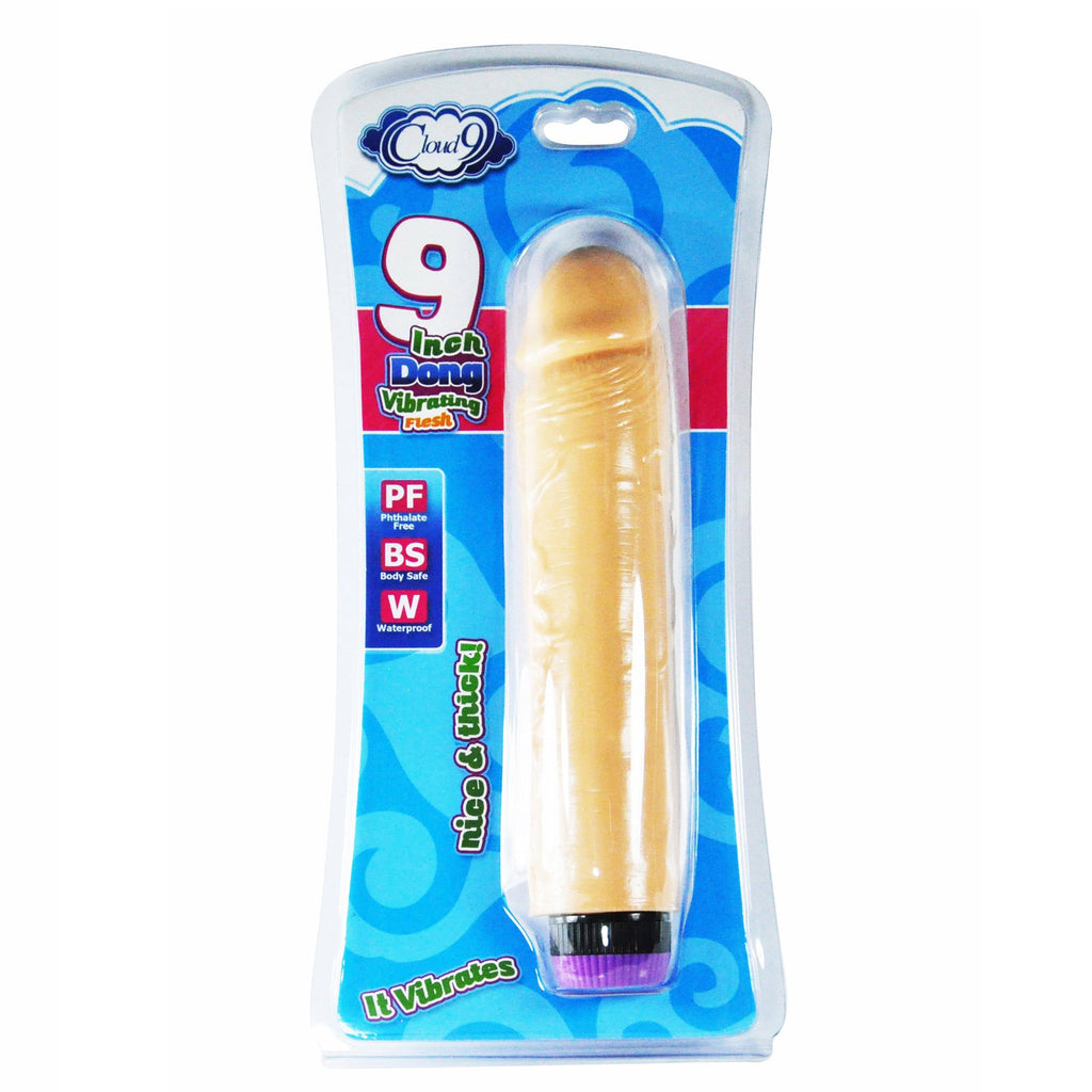 Wtc Cloud 9 Dong Vibrating, Flesh, 9 Inch