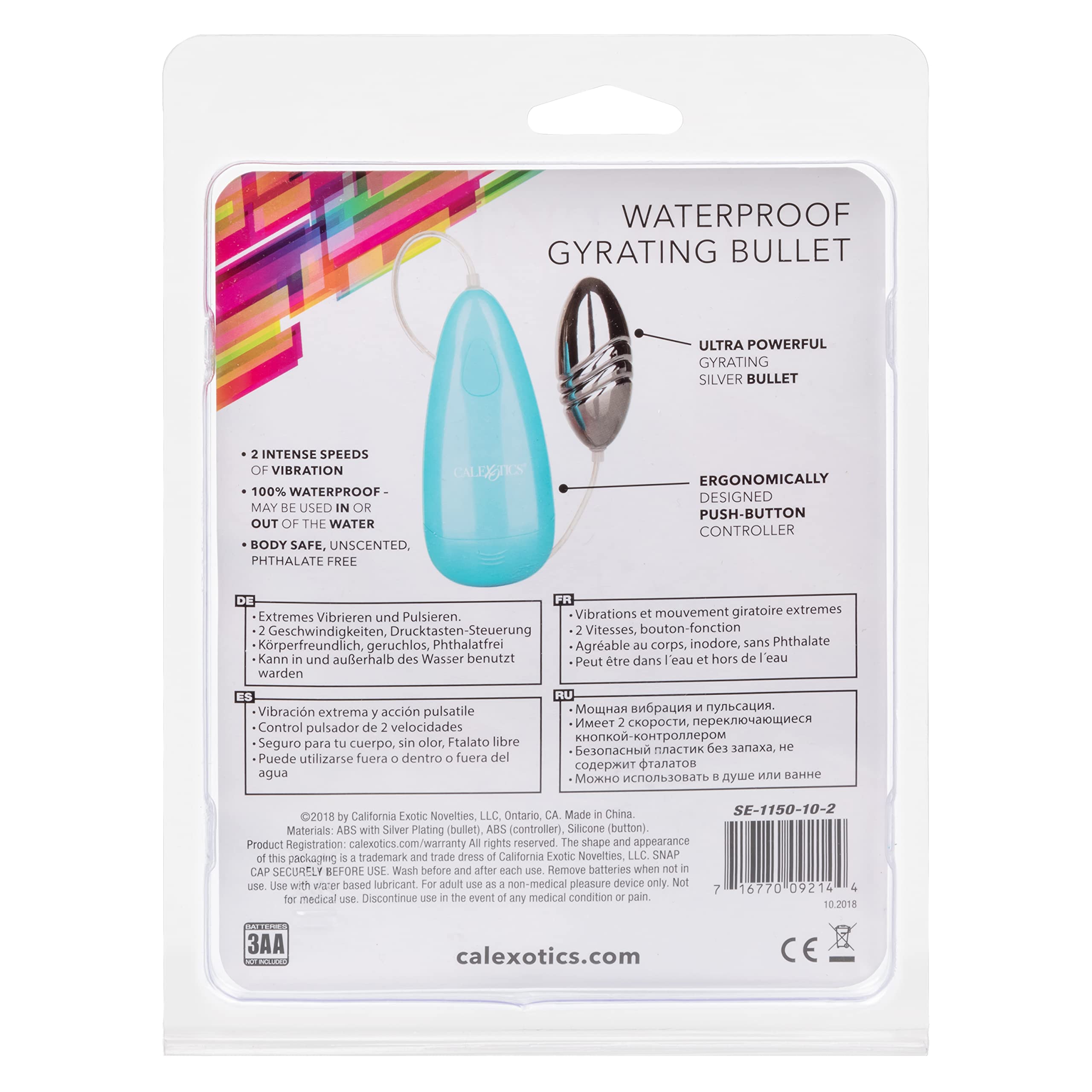Calexotics Waterproof Gyrating Bullet - Blue