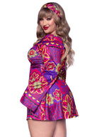 2Pc. Retro Print Bell Sleeves