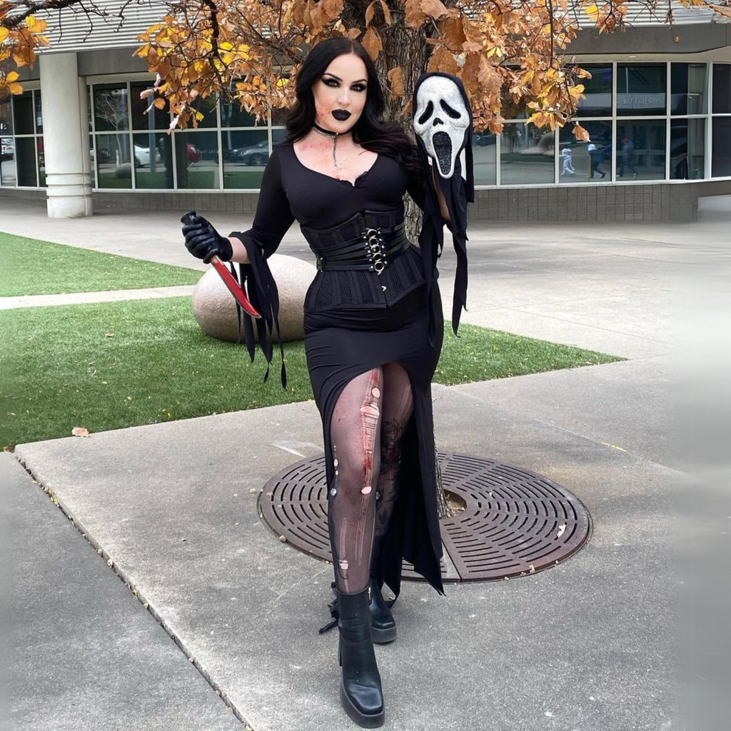Floor Length Gothic Dress Sml/