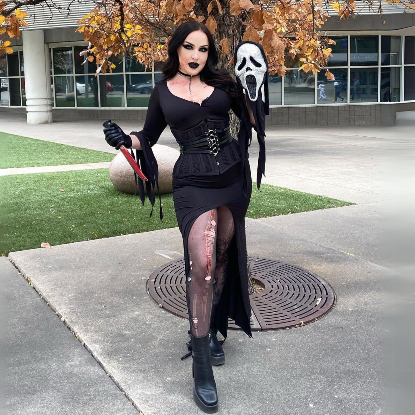 Floor Length Gothic Dress Sml/