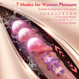Thrusting Dildo Vibrator Sex Toys - Adult Toys Suction Cup Silicone Dildo Penis Vibrator with 7 Thrusting & 7 Vibrating Heating